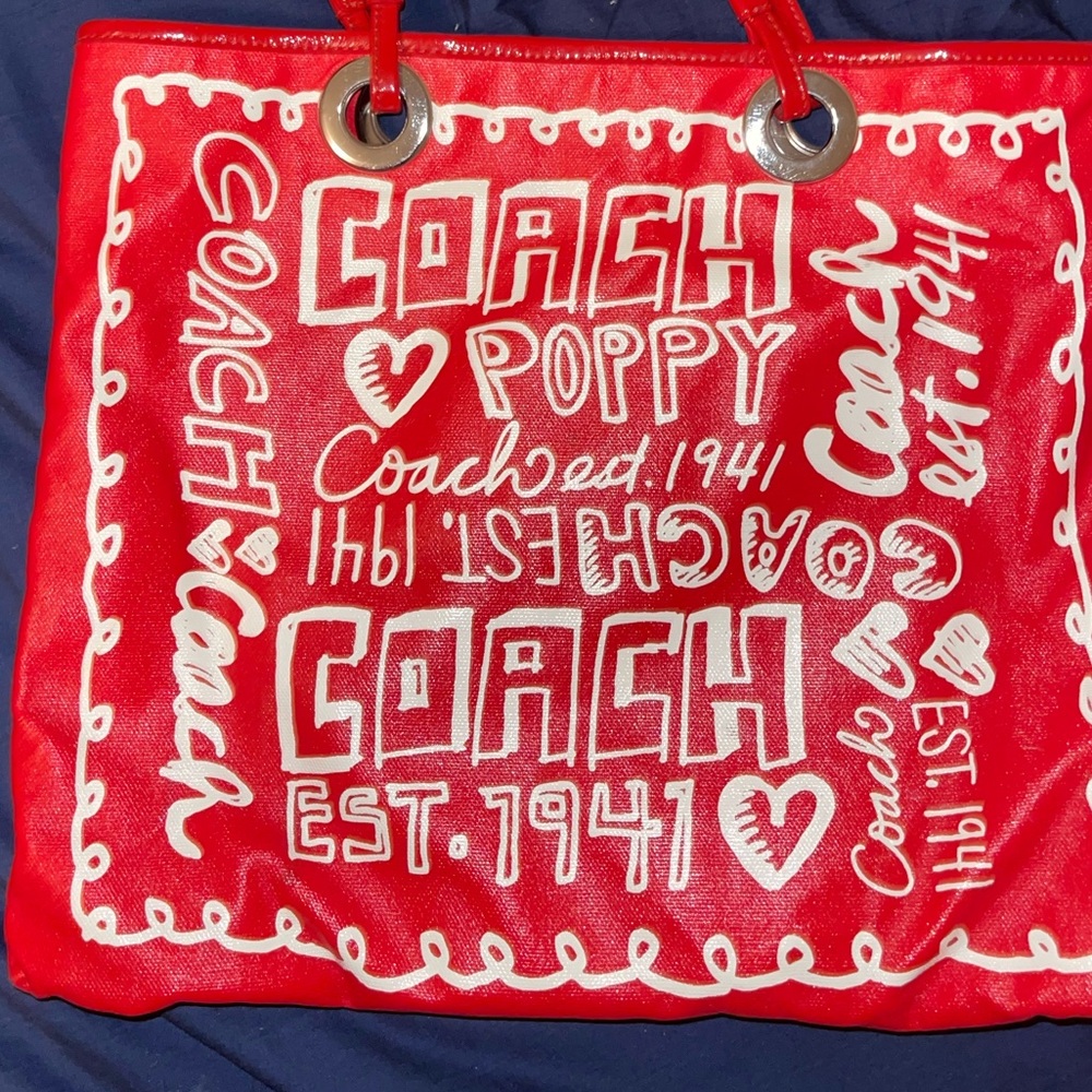 COACH RED POPPY BAG
